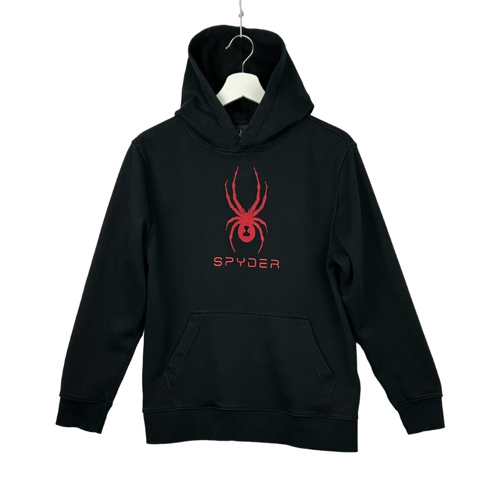 Spyder Hoodie Youth 14-16  XL Textured Logo Pullover Kangaroo Pouch Pocket *Flaw